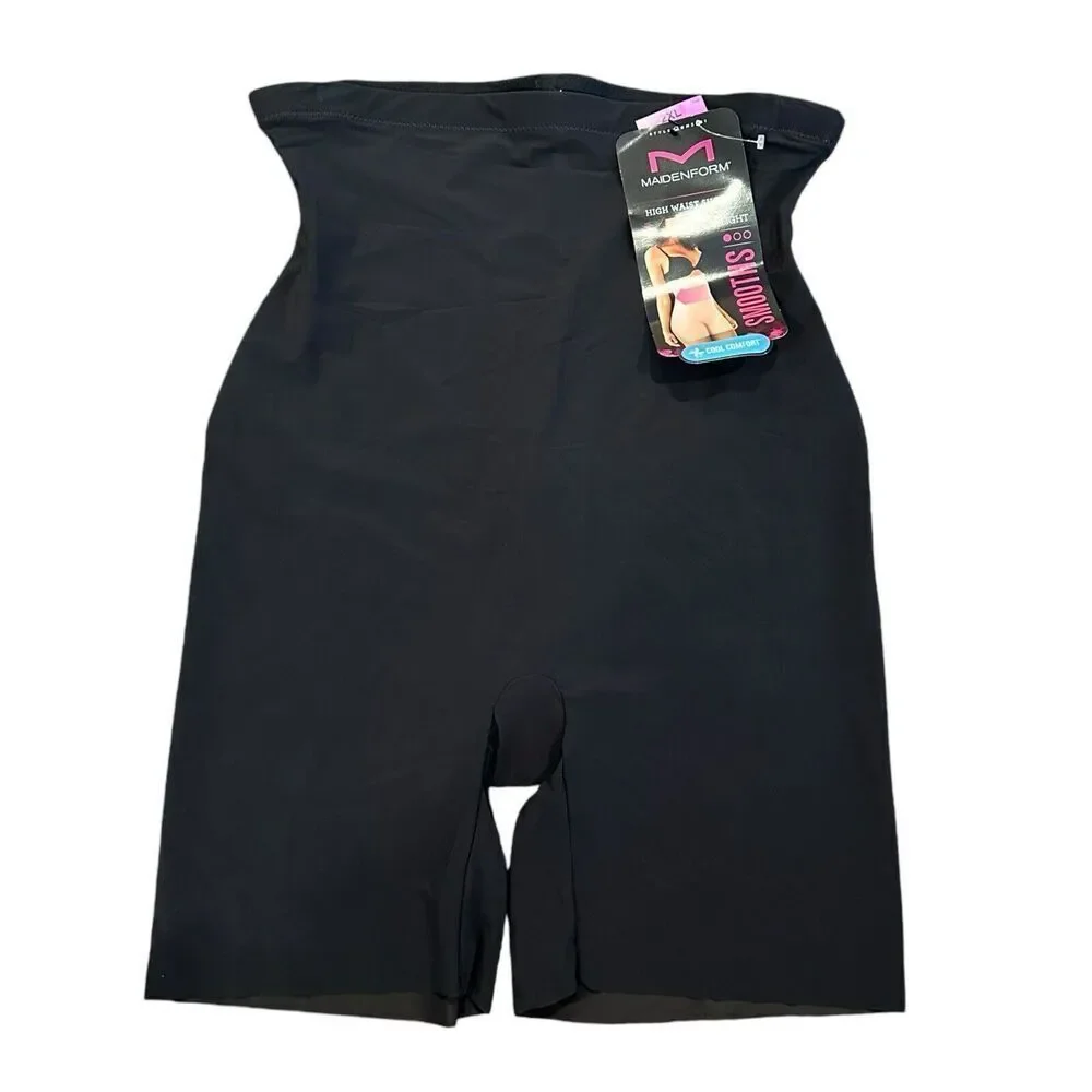 Maidenform Women's Light Control High-Waist Thigh Slimmer DM2561 2XL Black short